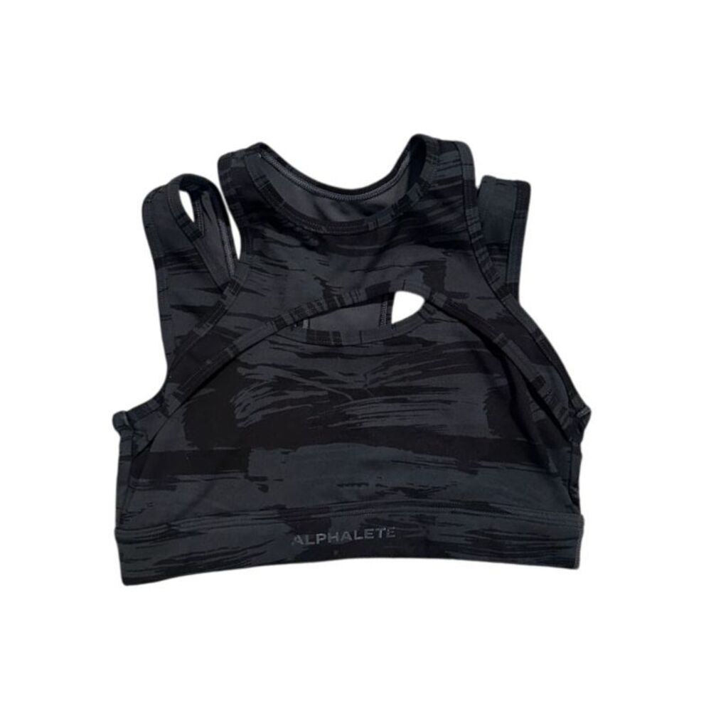 Alphalete Camo Print Sports Bra Athletic Workout Gym Top Performance Activewear
